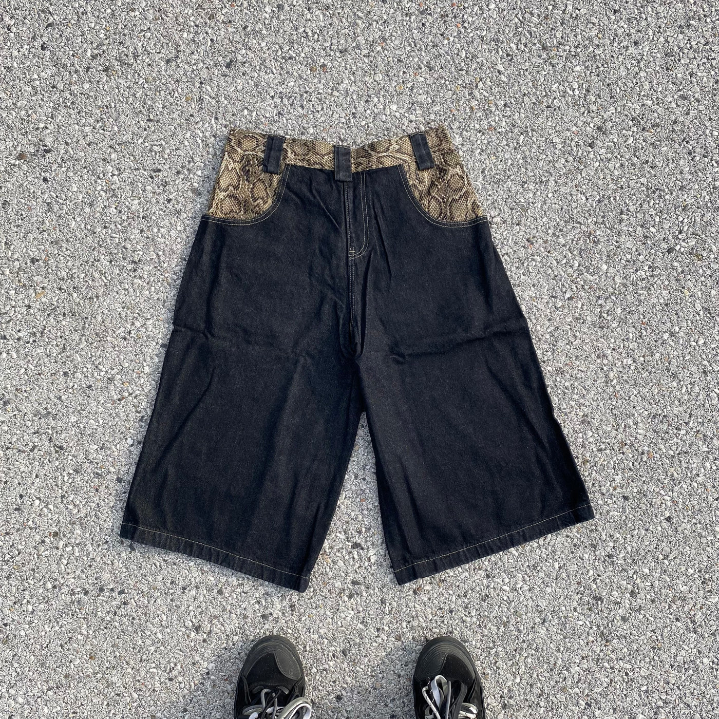 Snake Leather Shorts - Unisex