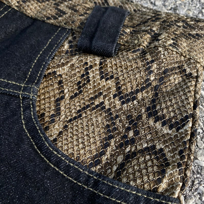 Snake Leather Shorts - Unisex