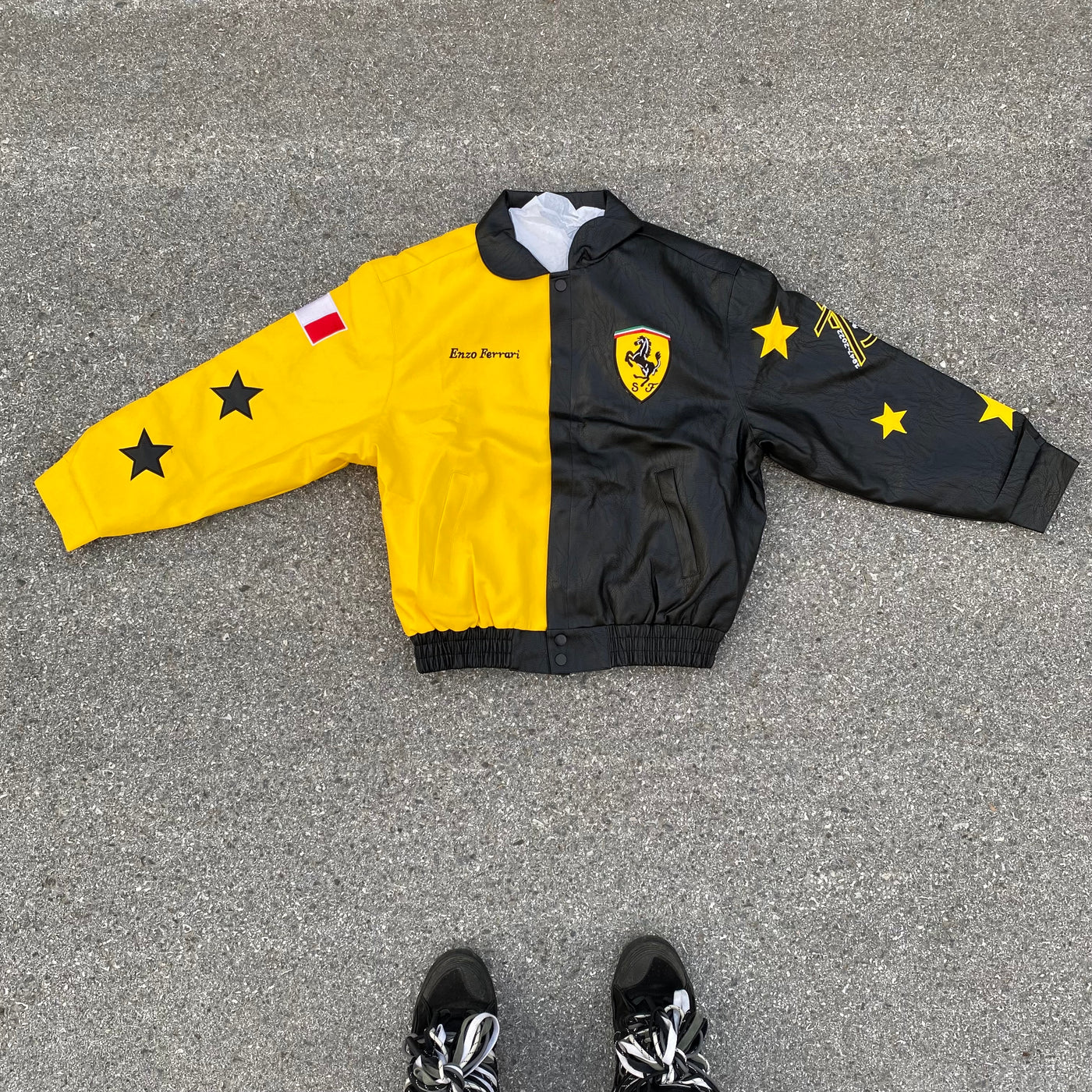 Black And Yellow Ferrari Jacket - Unisex