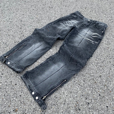 Washed Baggy Jeans - Men