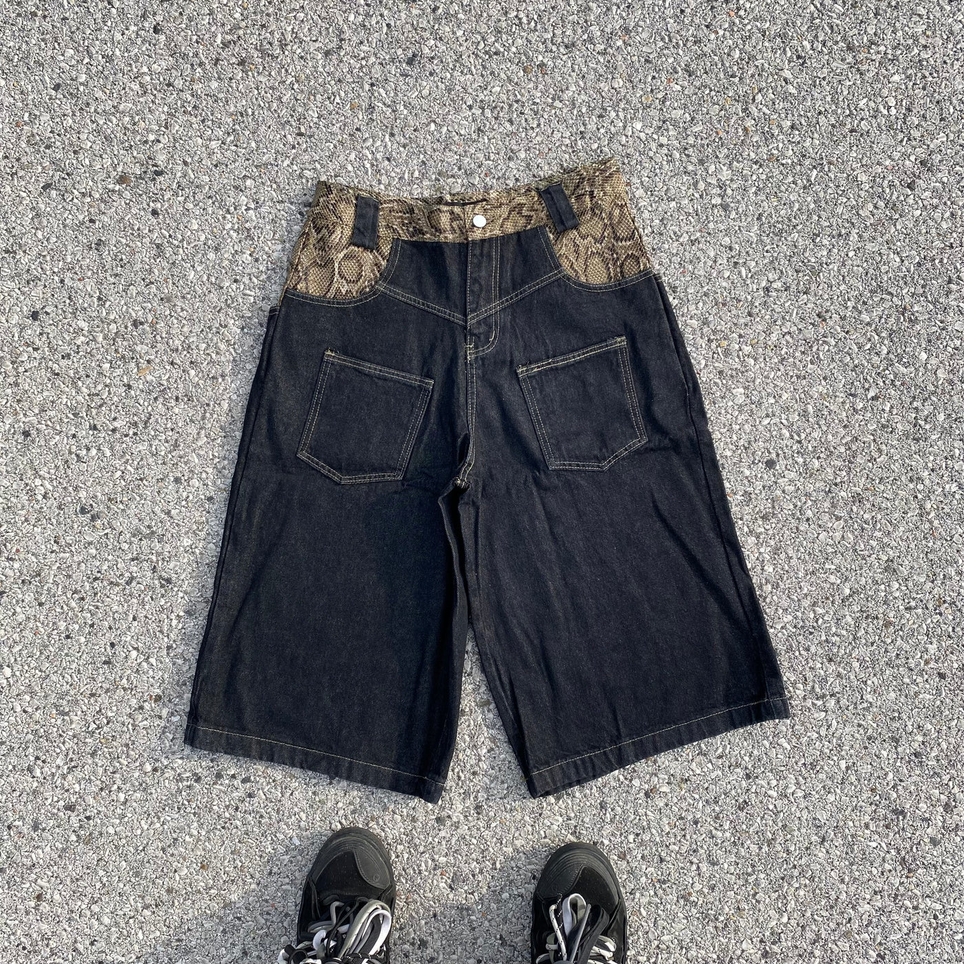 Snake Leather Shorts - Unisex