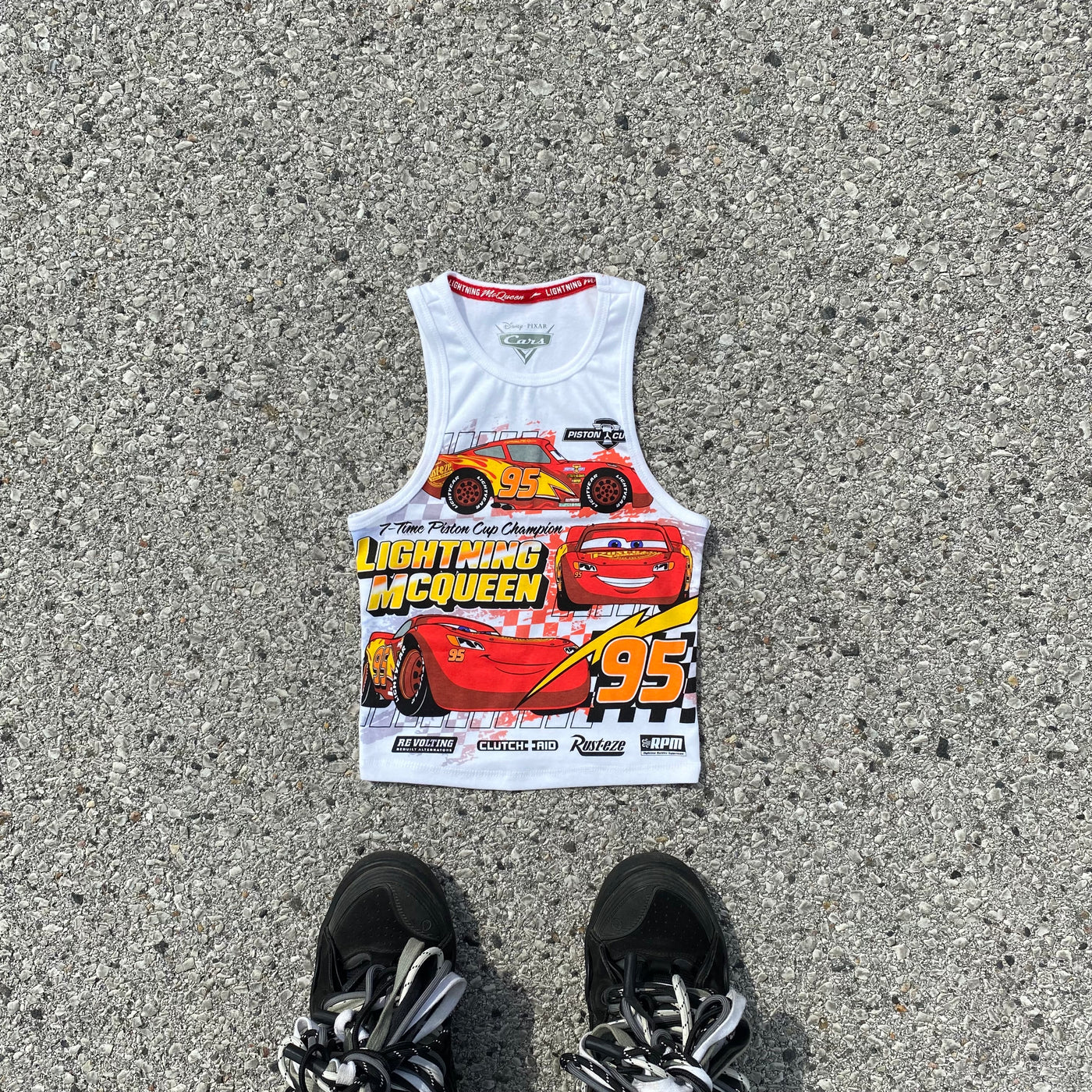 Lightning McQueen White Top - Women