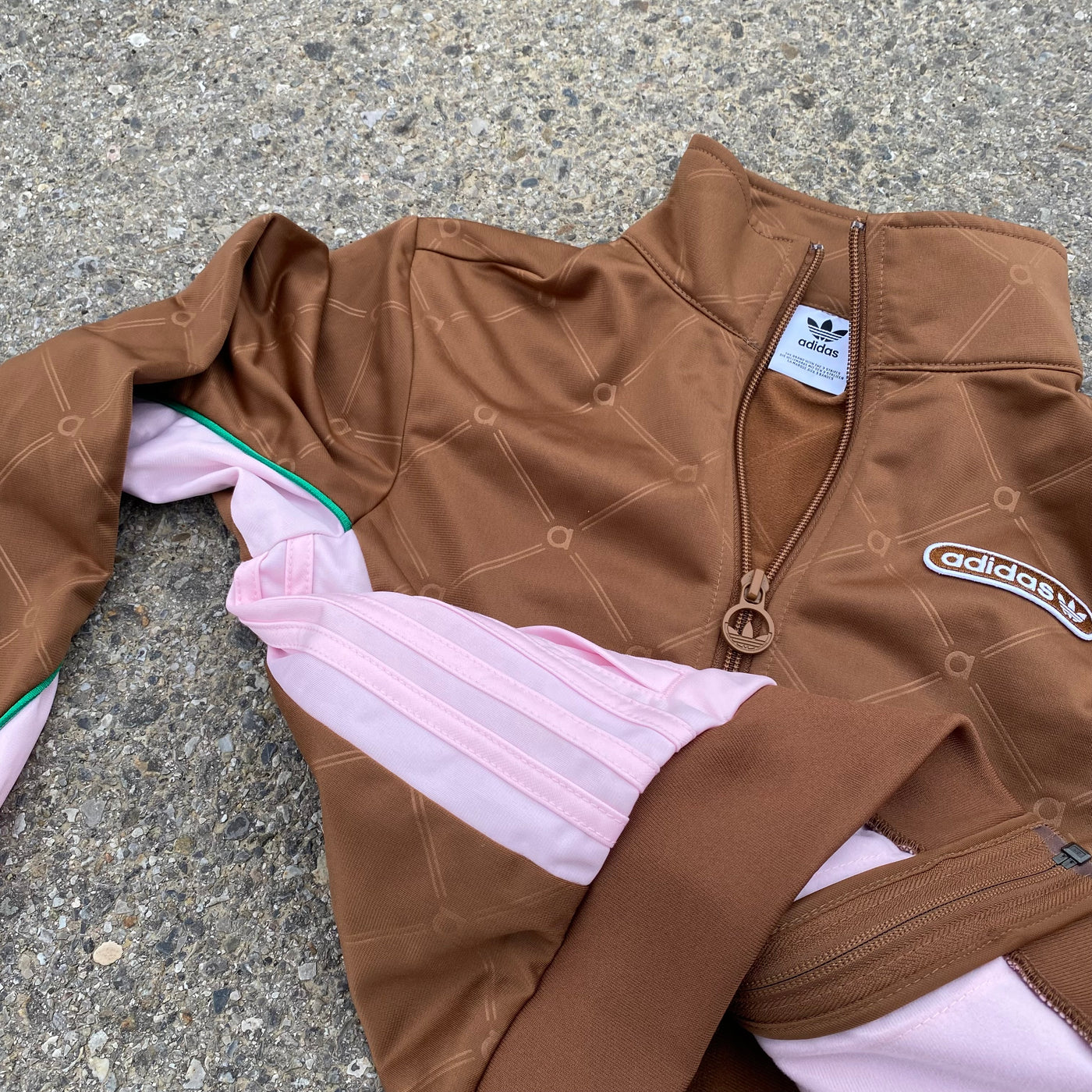 Adidas Pink Brown Workout Jacket - Women