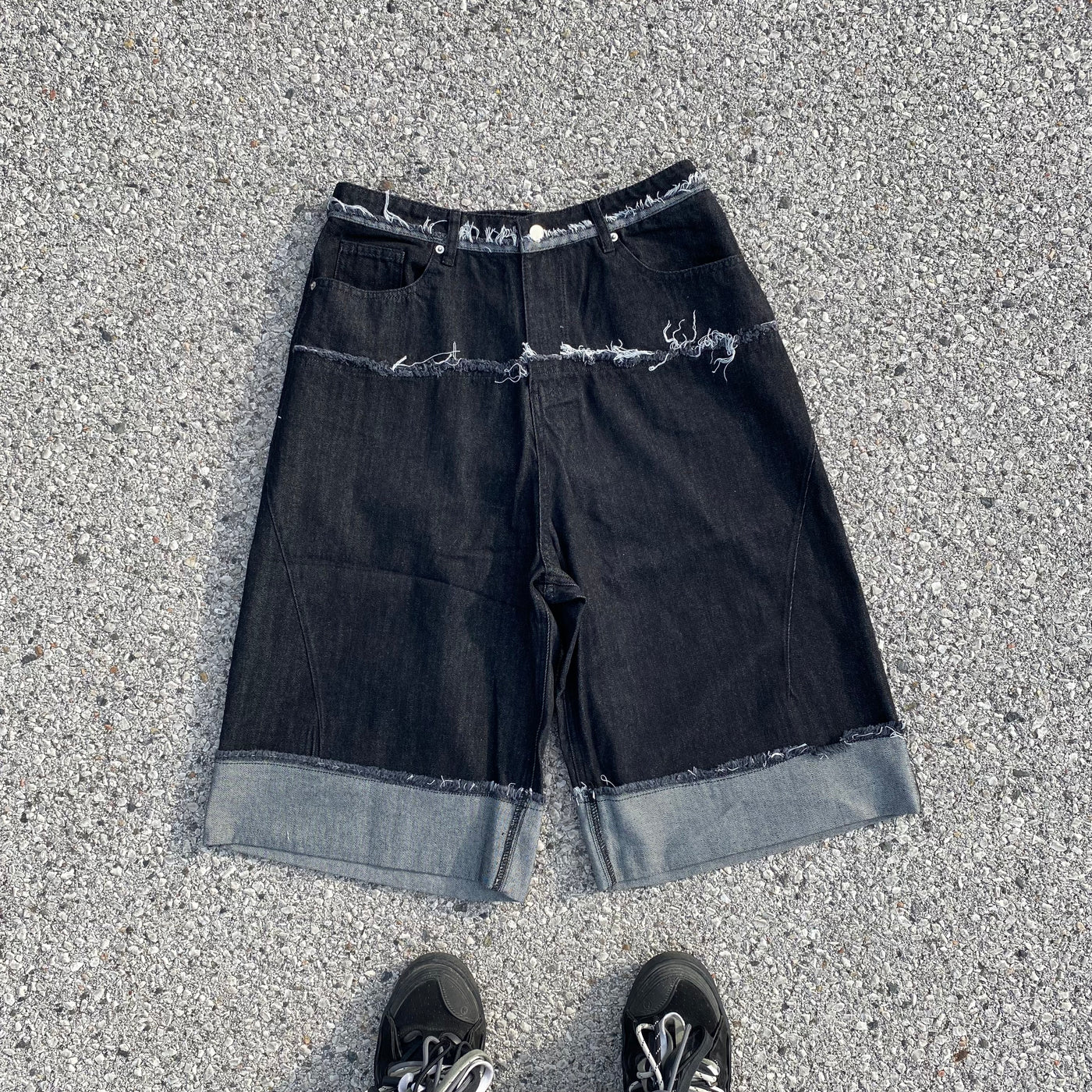 Distressed Baggy Shorts - Unisex