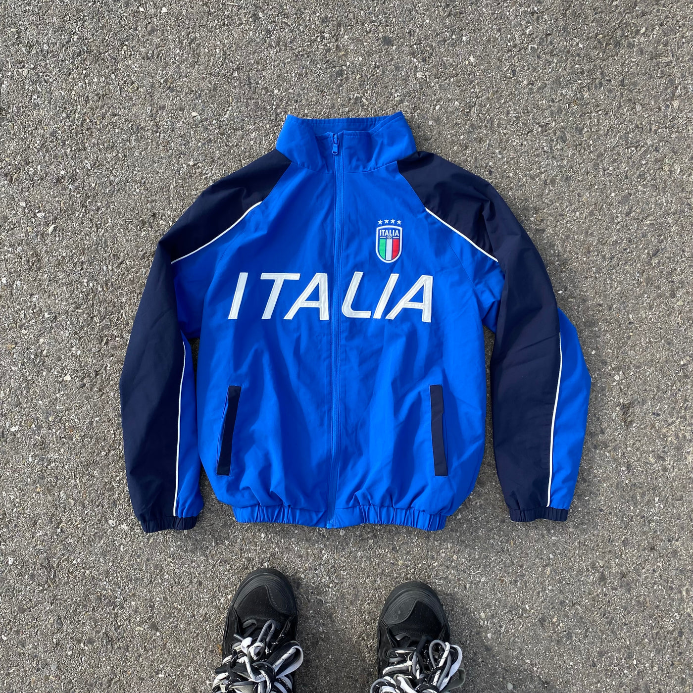 Italy Football Jacket Blue - Unisex
