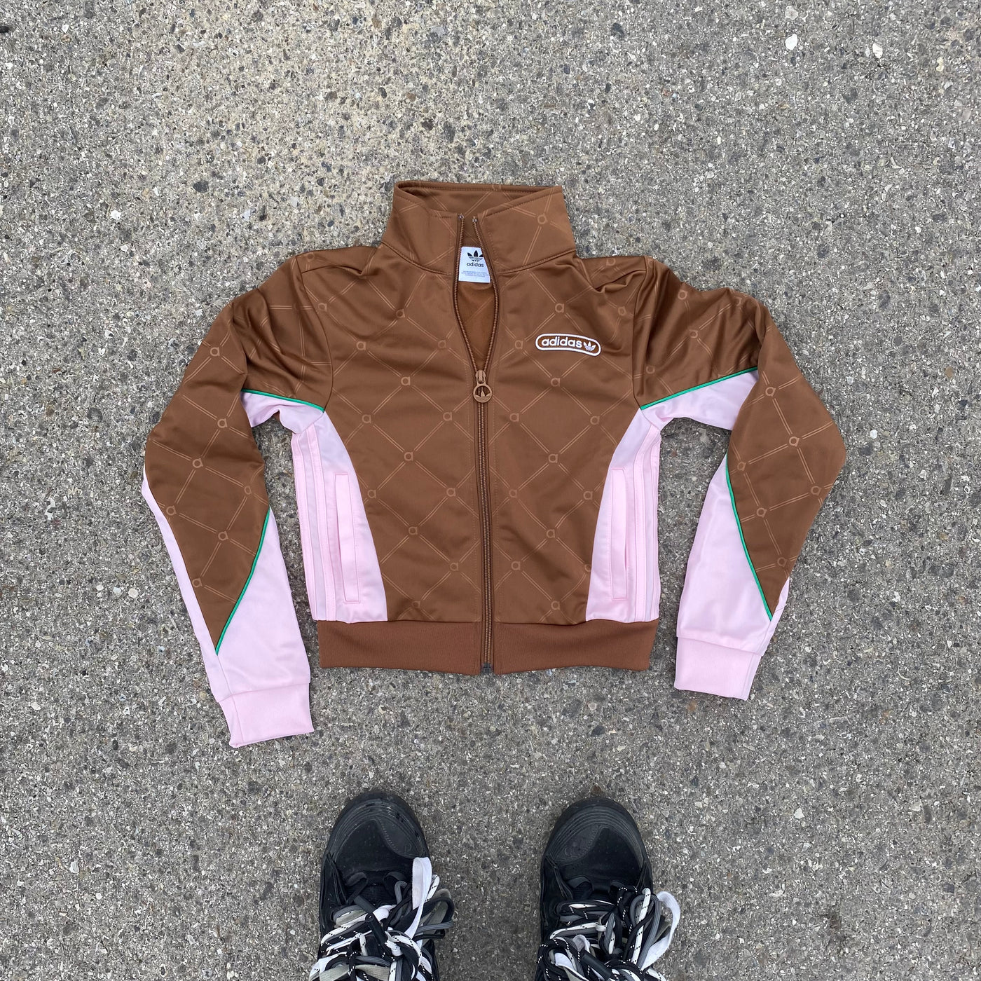Adidas Pink Brown Workout Jacket - Women
