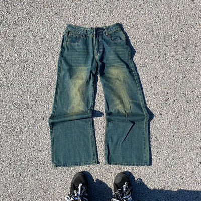 Retro Washed Jeans - Women