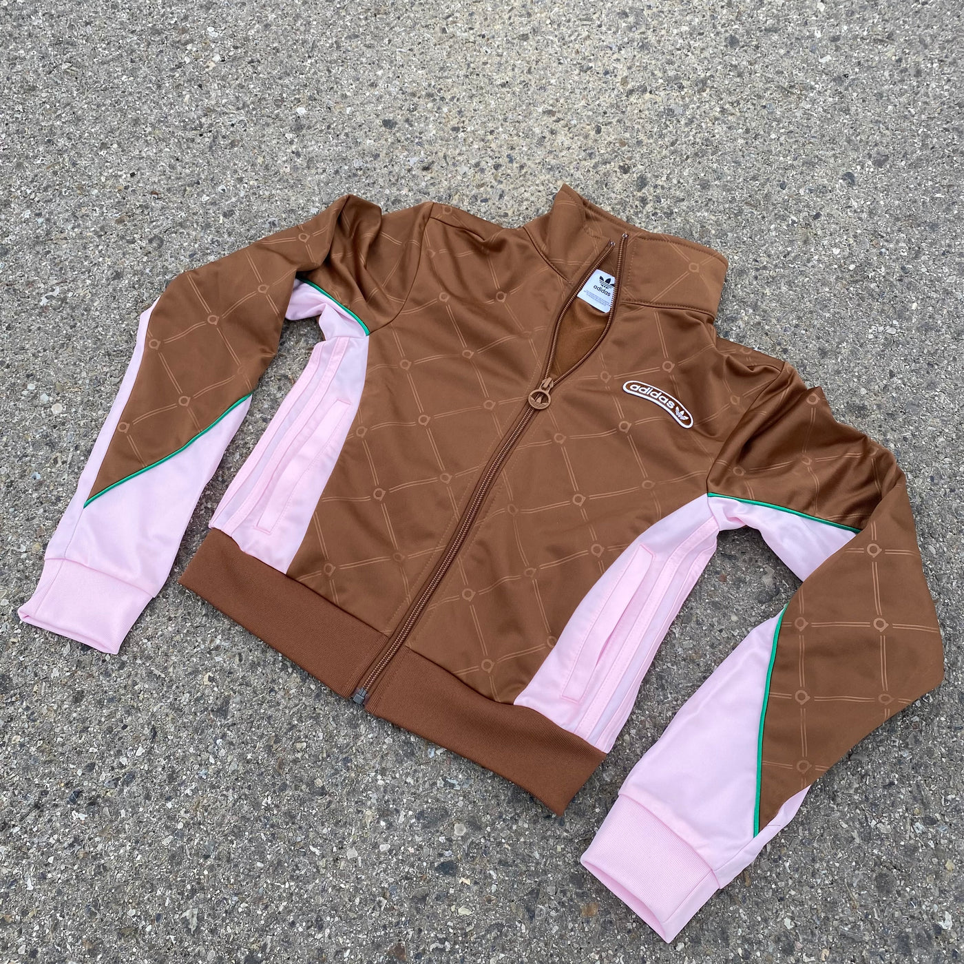 Adidas Pink Brown Workout Jacket - Women