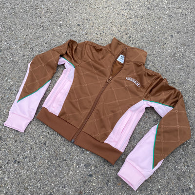 Adidas Pink Brown Workout Jacket - Women