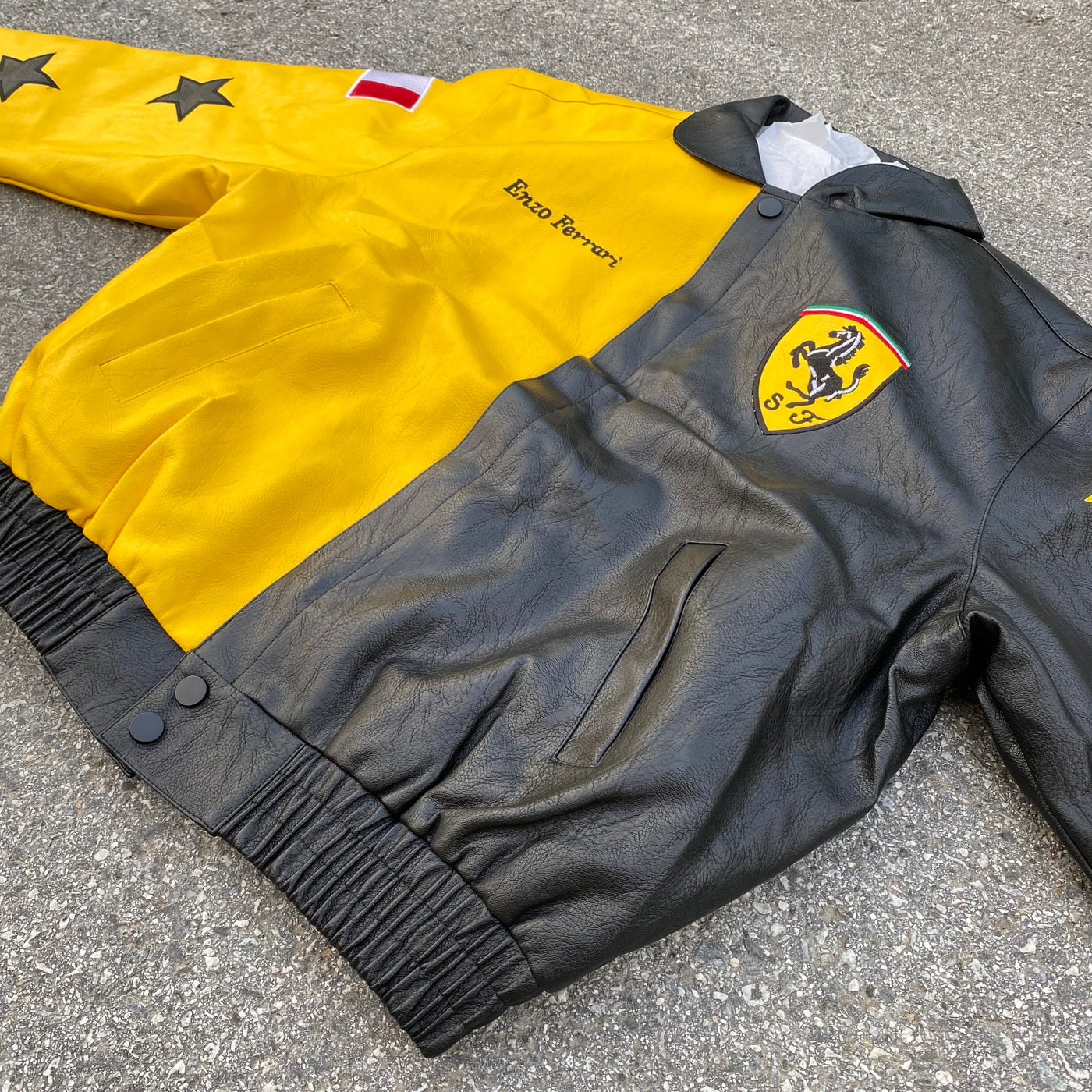 Black And Yellow Ferrari Jacket - Unisex