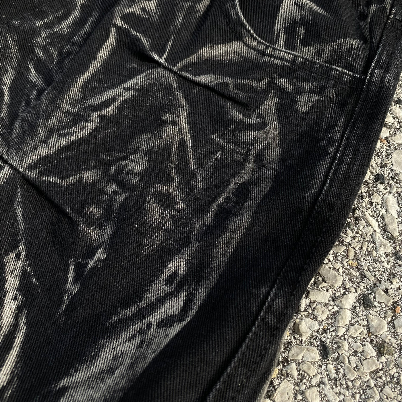 Pleated Motorcycle Jeans - Unisex