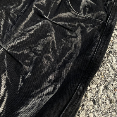 Pleated Motorcycle Jeans - Unisex