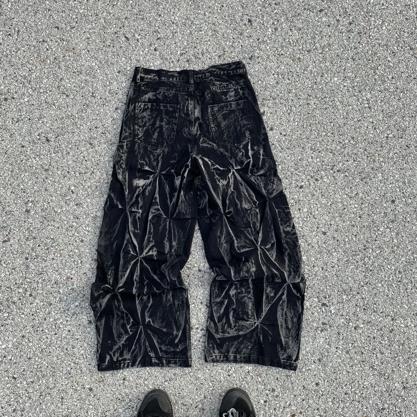 Pleated Motorcycle Jeans - Unisex