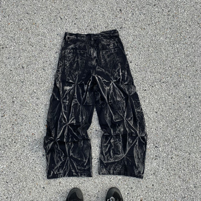 Pleated Motorcycle Jeans - Unisex
