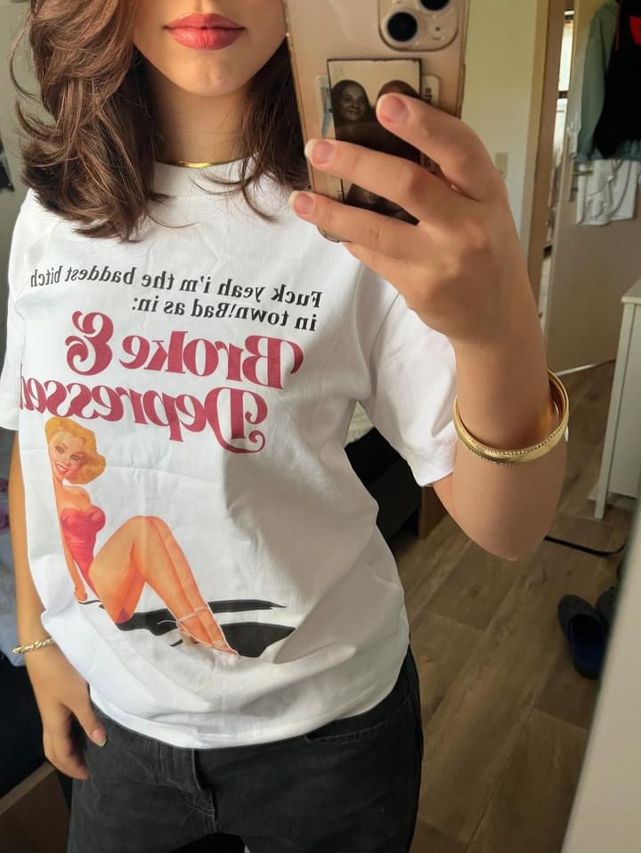 Broke And Depressed T-Shirt - Women