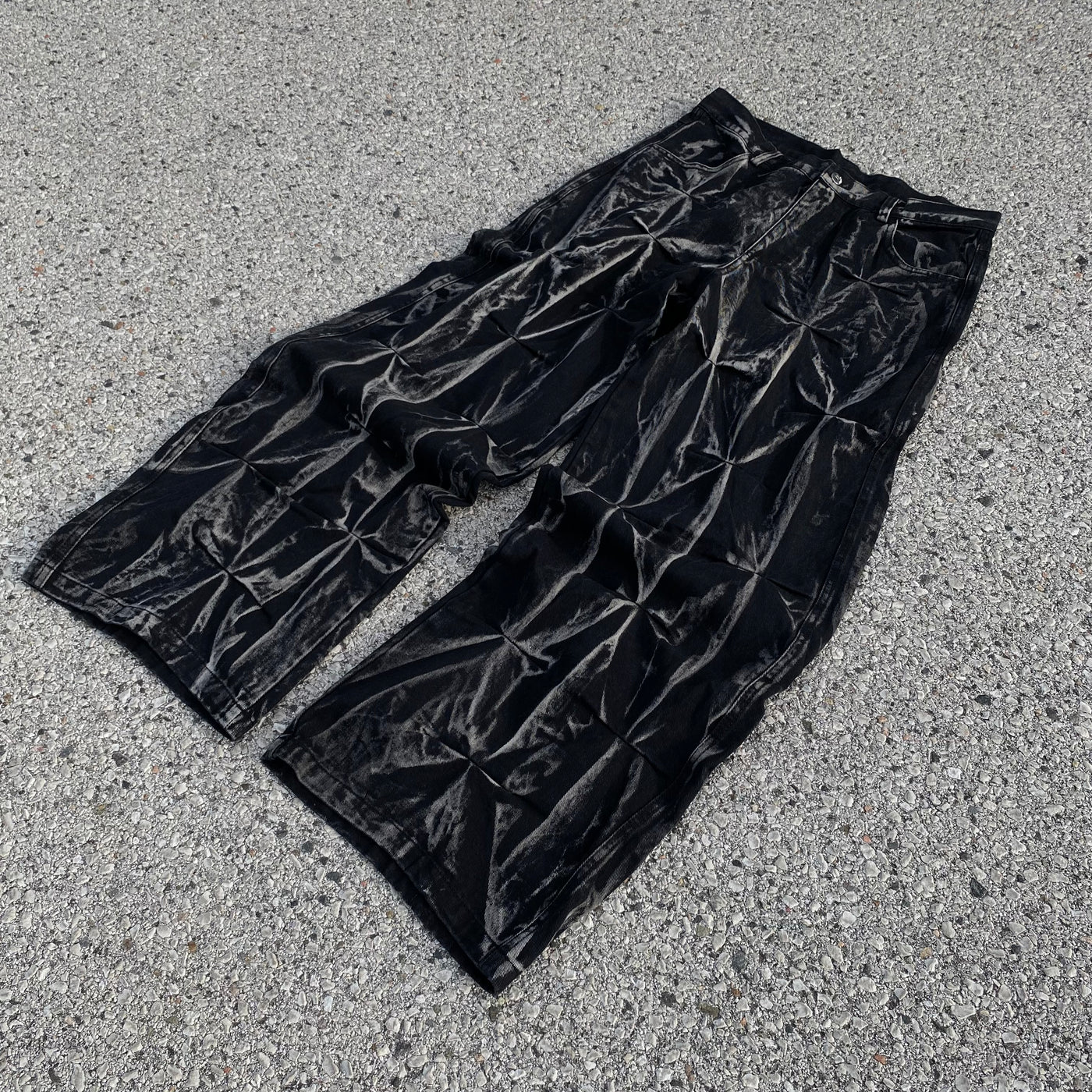 Pleated Motorcycle Jeans - Unisex