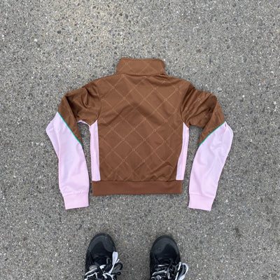 Adidas Pink Brown Workout Jacket - Women