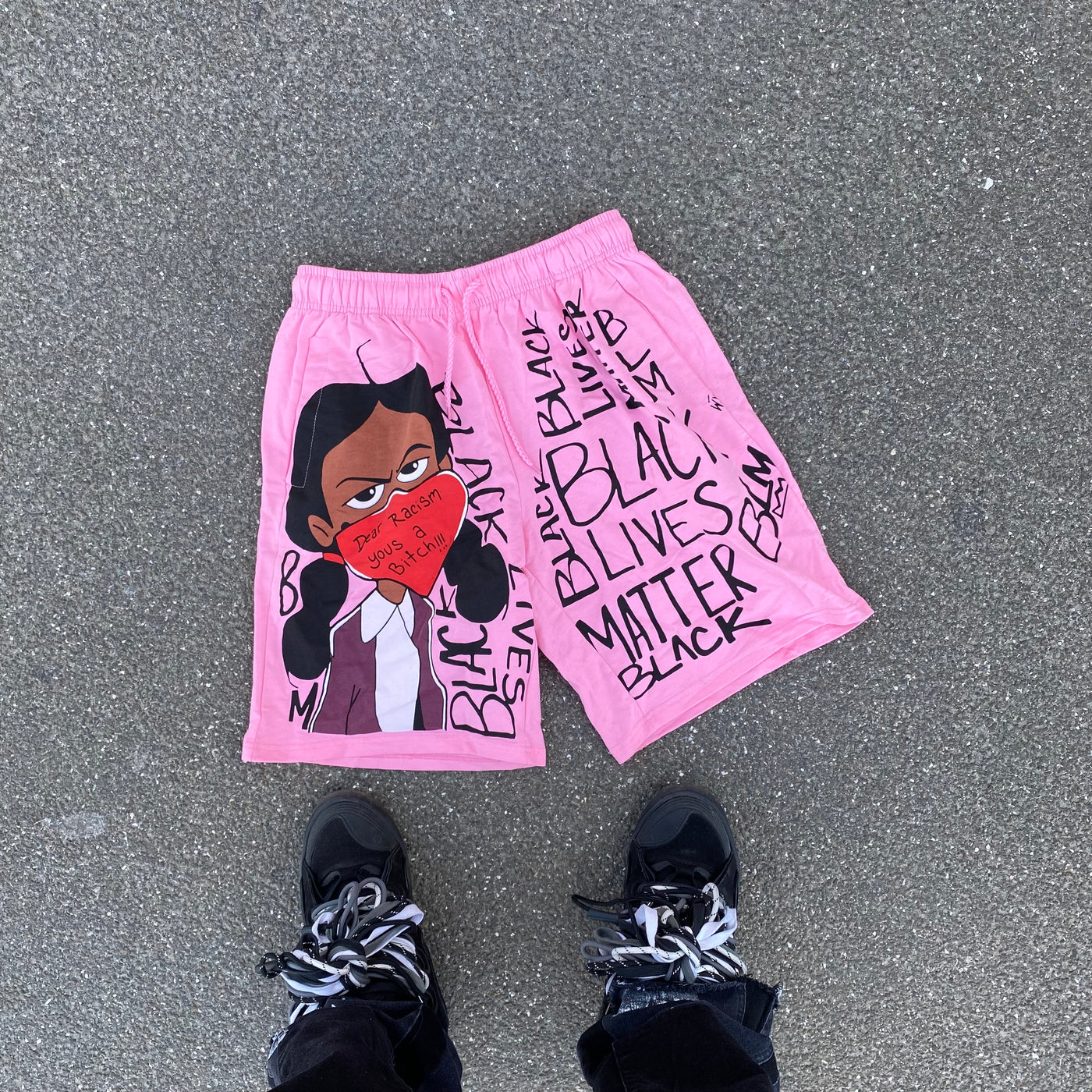 Black Lives Matter Shorts Pink - Unisex