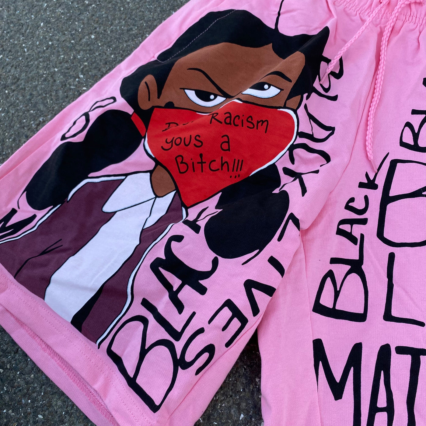 Black Lives Matter Shorts Pink - Unisex