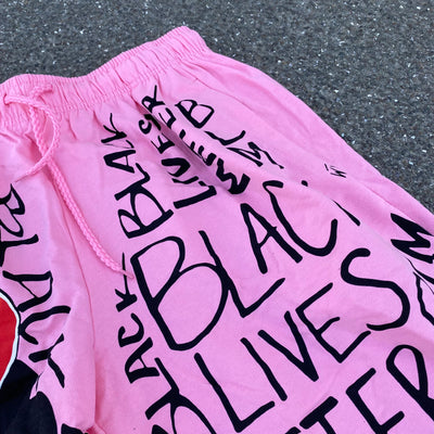 Black Lives Matter Shorts Pink - Unisex