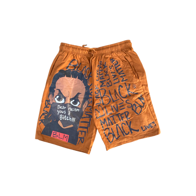 Black Lives Matter Shorts Brown - Unisex