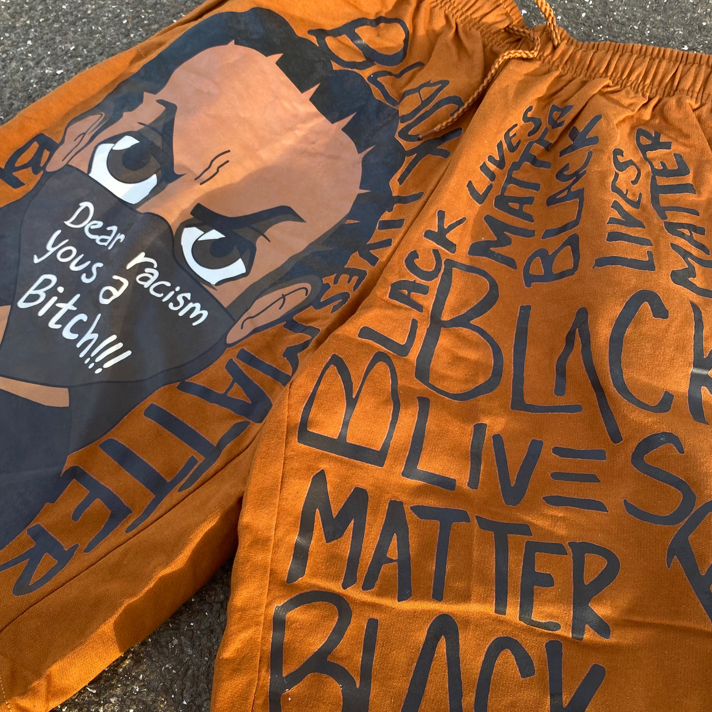 Black Lives Matter Shorts Brown - Unisex