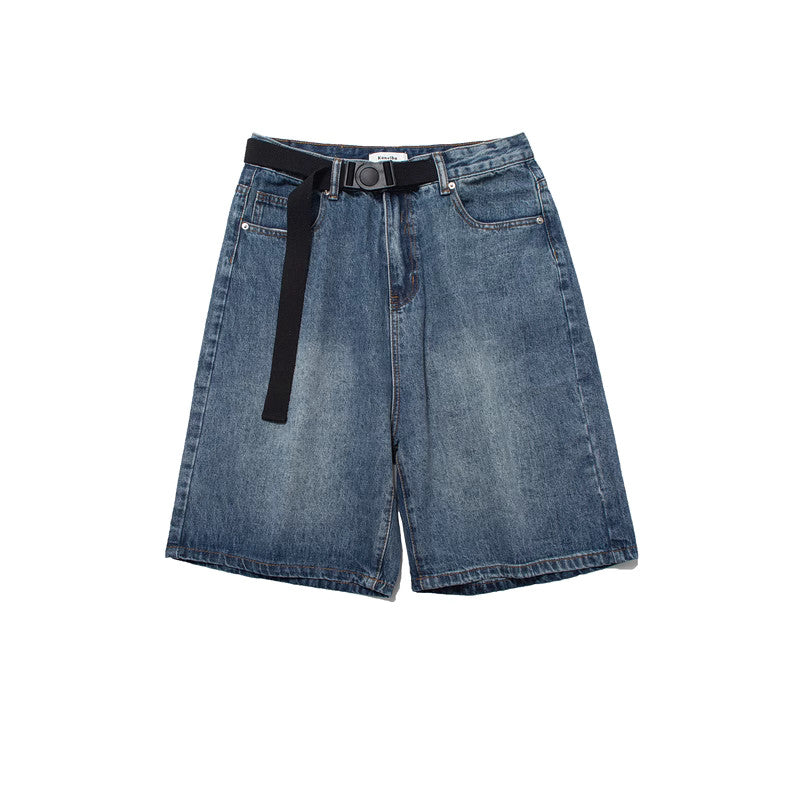 Retro Washed Denim Shorts - Unisex