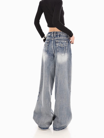 Straight Retro Jeans - Women