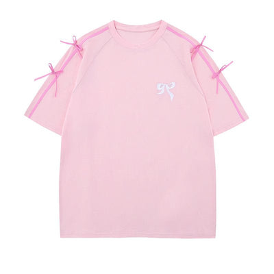 Bowknot Ribbon T-Shirt - Women