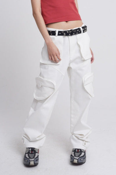 White And Camouflage Cargopants - Unisex