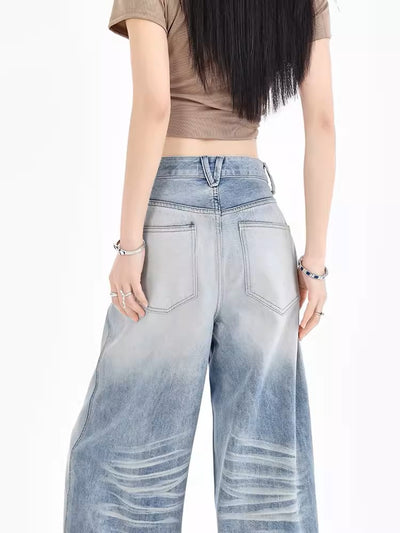 Loose Distressed Jeans - Women