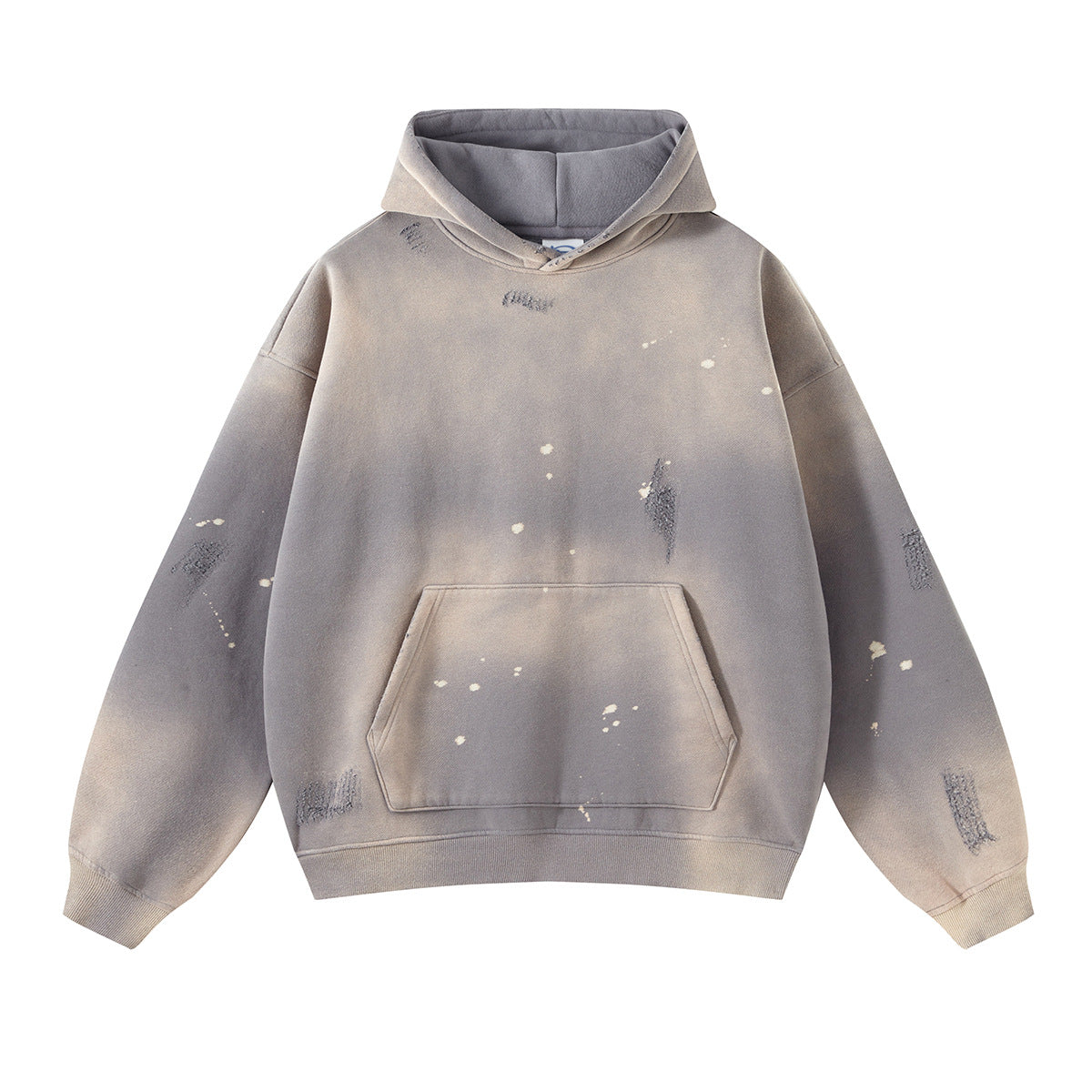 Ink Splashed Grey Hoodie - Unisex