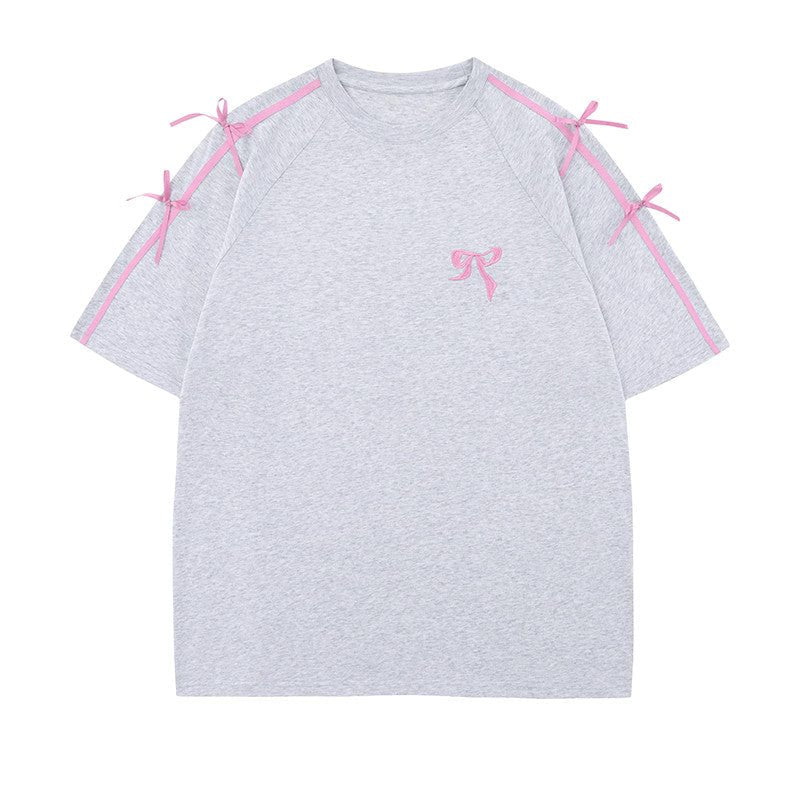 Bowknot Ribbon T-Shirt - Women