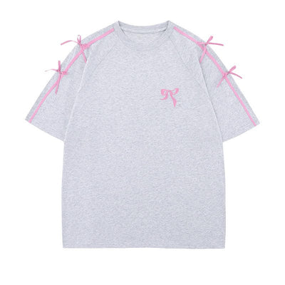 Bowknot Ribbon T-Shirt - Women