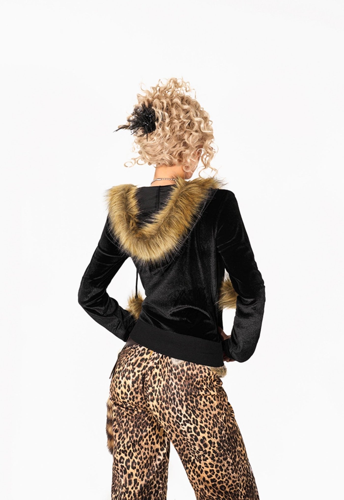 Fur Cardigan Top - Women