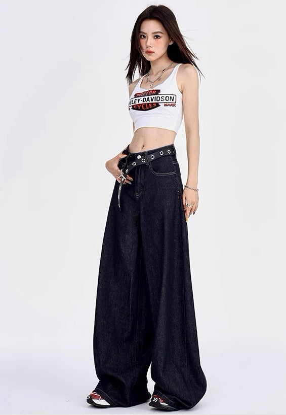 Denim Baggy Jeans - Women