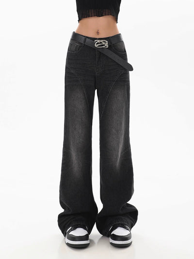 Black Distressed Jeans - Women