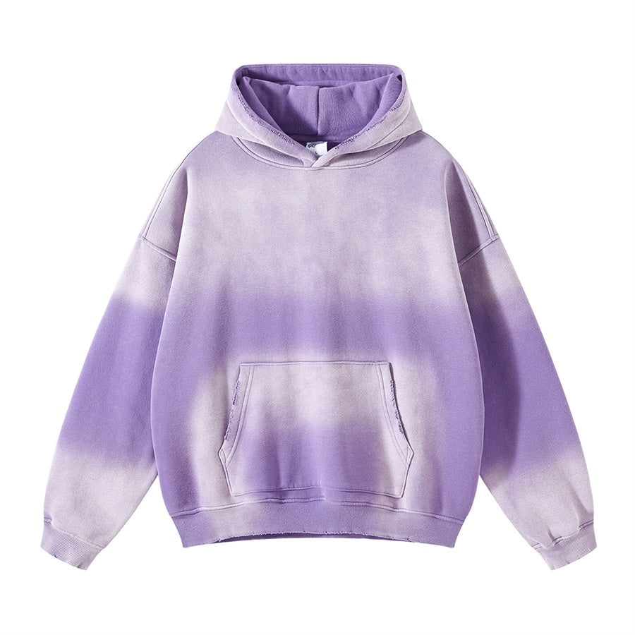 Spray Dyed Purple Hoodie - Women