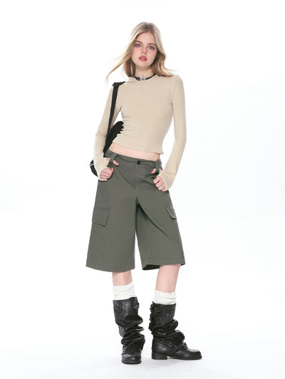 Retro Workwear Shorts - Women