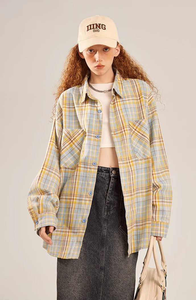 Retro Plaid Longsleeve - Women