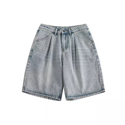 Washed Denim Shorts - Unisex