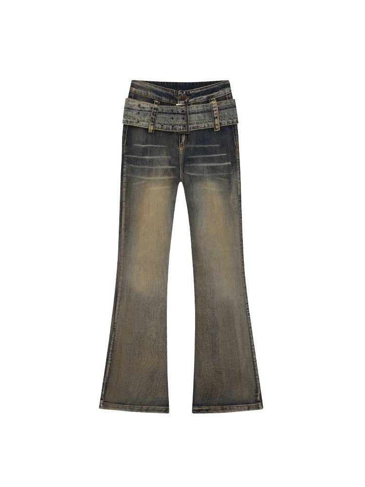 Retro Distressed Jeans - Women