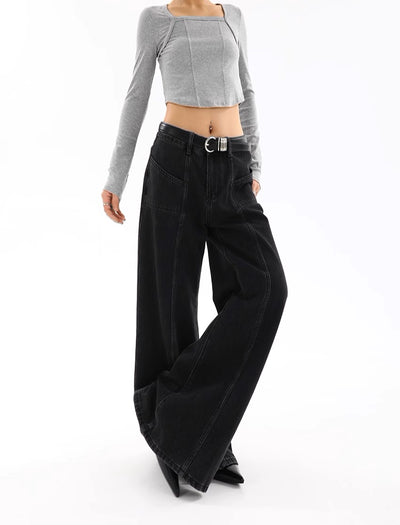 Loose Flared Jeans - Women