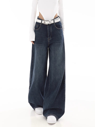 Retro Dark Blue Jeans - Women