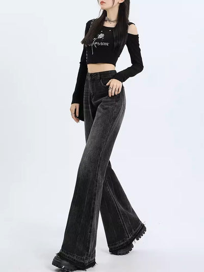 High Waist Flared Jeans - Women