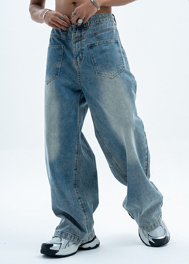 Loose Wide-Leg Jeans - Unisex