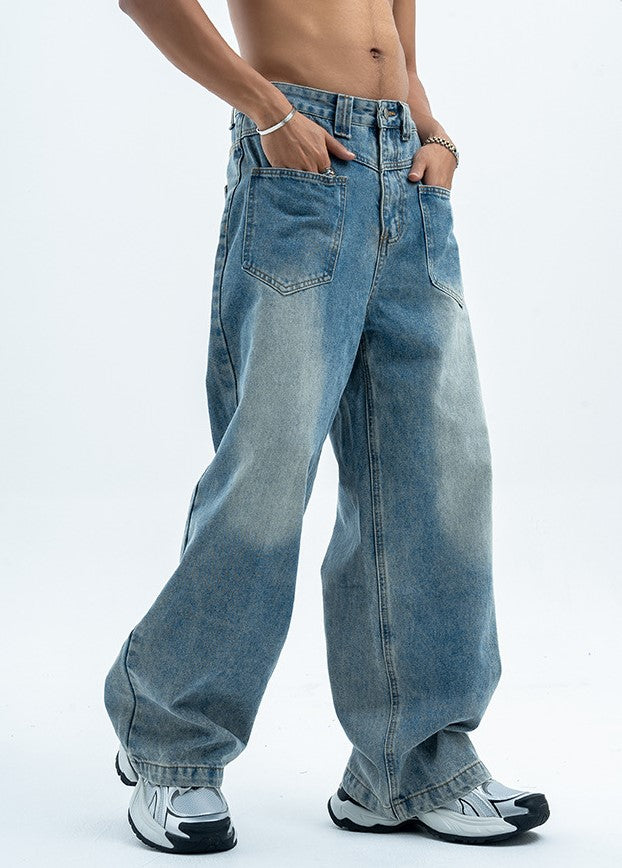 Loose Wide-Leg Jeans - Unisex