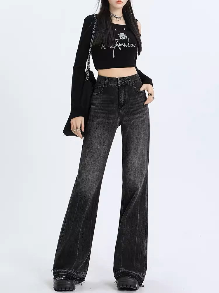 High Waist Flared Jeans - Women