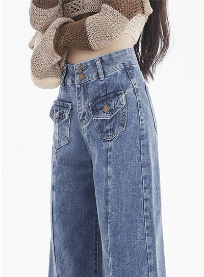 Wide Leg Bootcut Jeans - Women