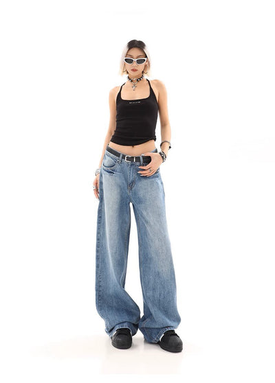 Blue Retro Jeans -  Women